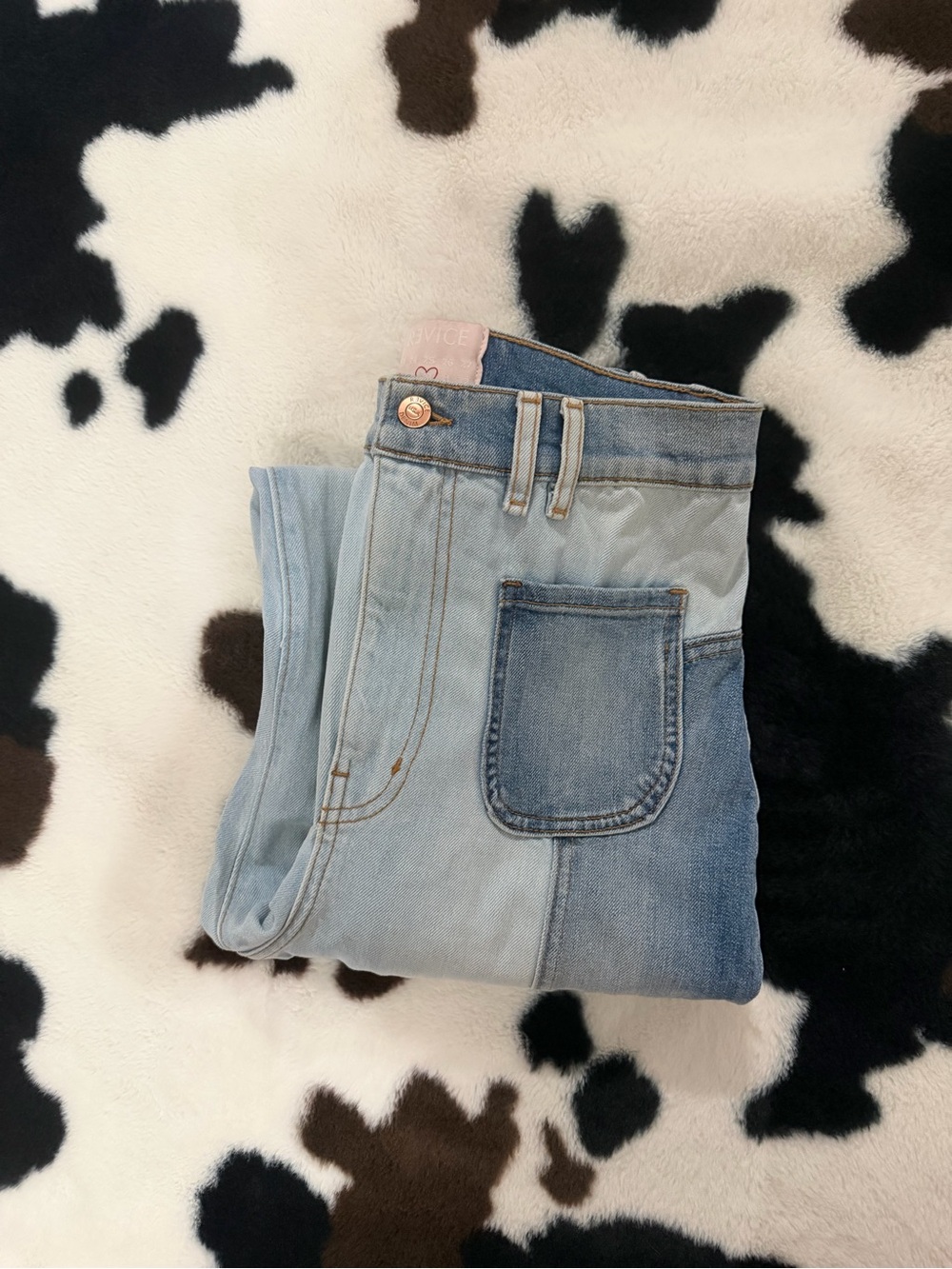 Revice Denim Two Tone Flare Jeans